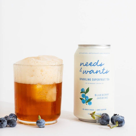 Needs & Wants Sparkling Superfruit Tea - Blueberry Jasmine