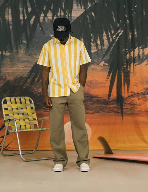 Traveler Leisure Stretch Button-Up Yellow