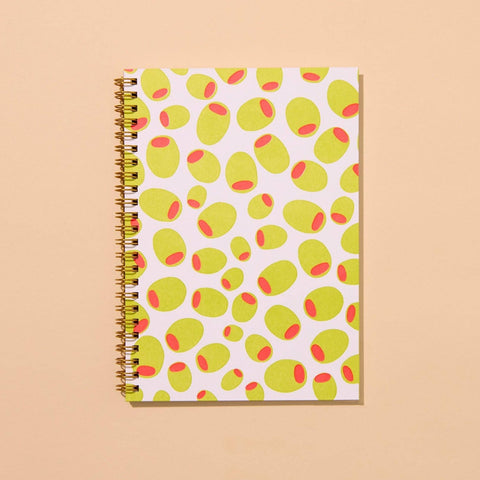 Olives Letterpress Spiral Notebook
