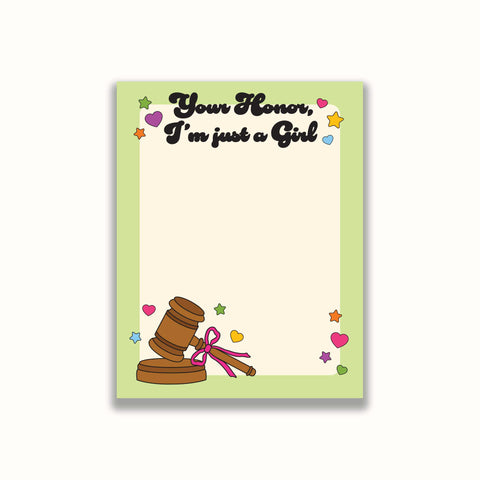 I'm Just A Girl Mini Notepad