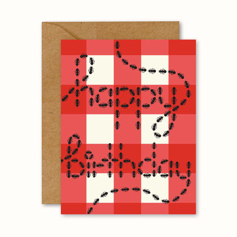 Picnic Blanket Ants Birthday Card