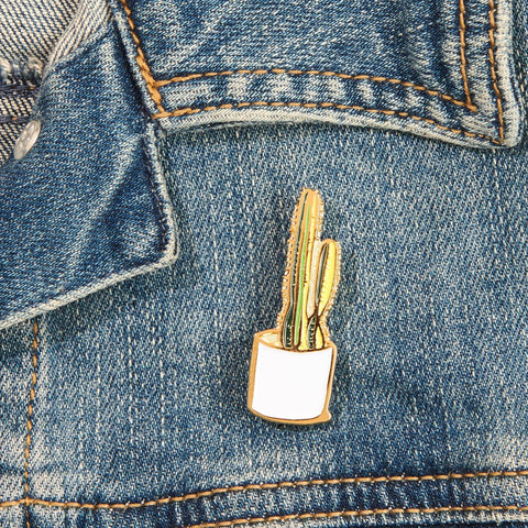 Cactus - Enamel Plant Lapel Pin 