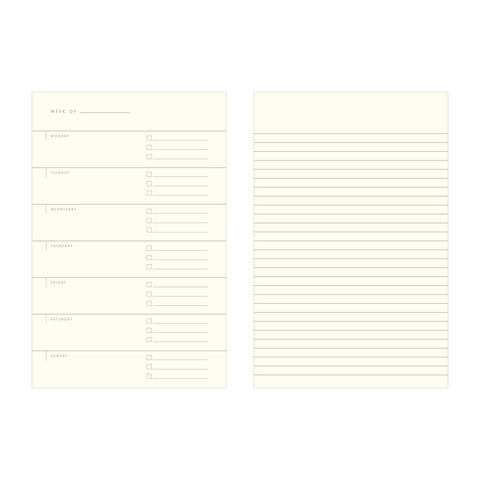 Grid Undated Weekly Planner Journal - Blue