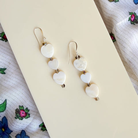 Mother of Pearls Heart Dangles