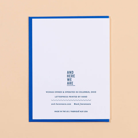 So Far, So Good Anniversary Letterpress Greeting Card