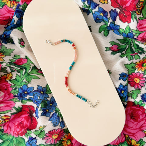 Herringbone Hand Beaded Bracelet