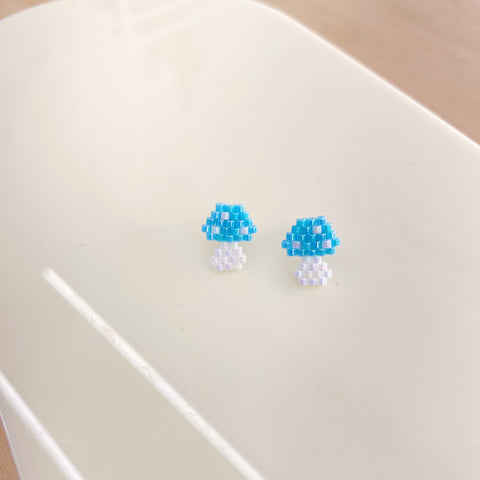 Mushroom Studs (Baby Blue)