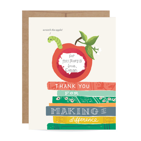 Bookworm Scratch-off Card
