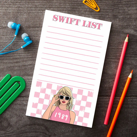 Swiftie List Note Pad
