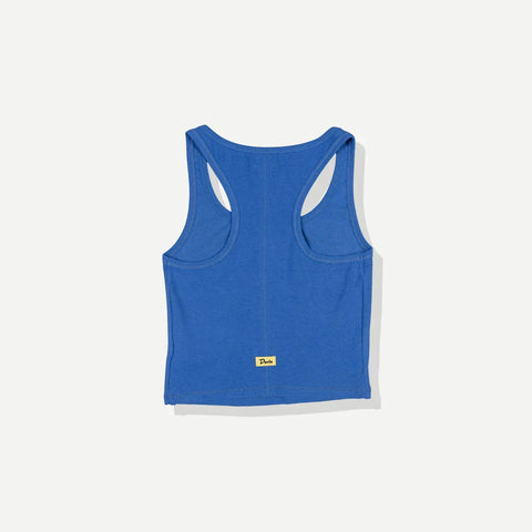 SWIM TAN RELAX RIBBED TANK - BLUE