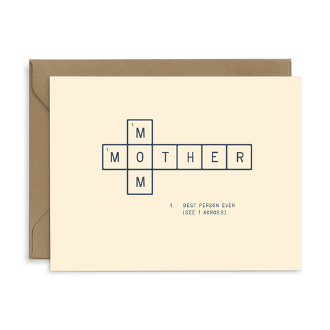 Mom Crossword Greeting Card