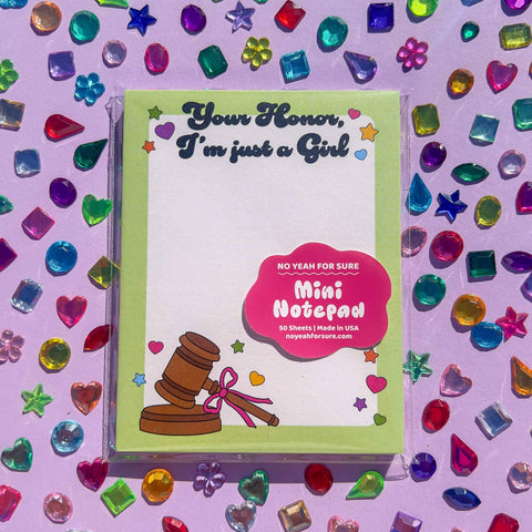 I'm Just A Girl Mini Notepad
