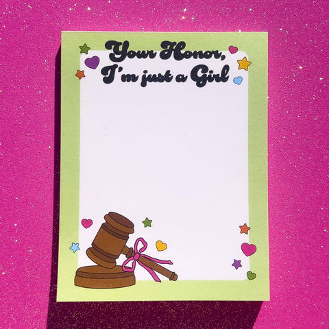 I'm Just A Girl Mini Notepad