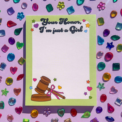 I'm Just A Girl Mini Notepad