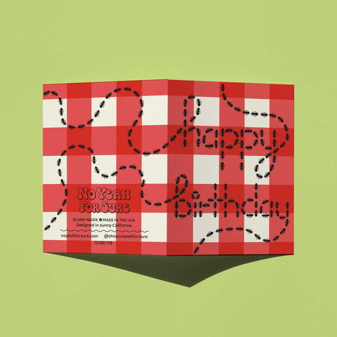 Picnic Blanket Ants Birthday Card