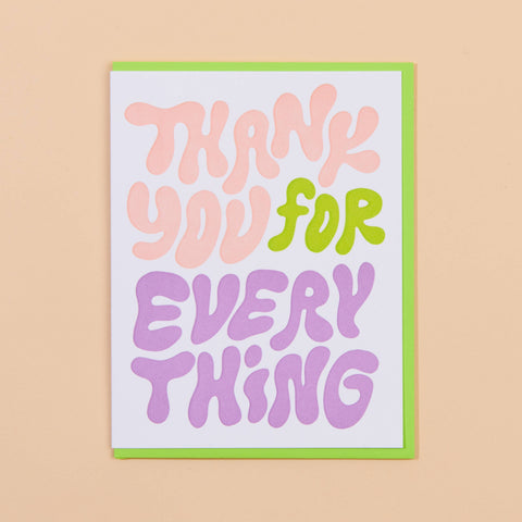 Bubble Thank You Letterpress Greeting Card