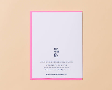 Mom Jeans Letterpress Greeting Card