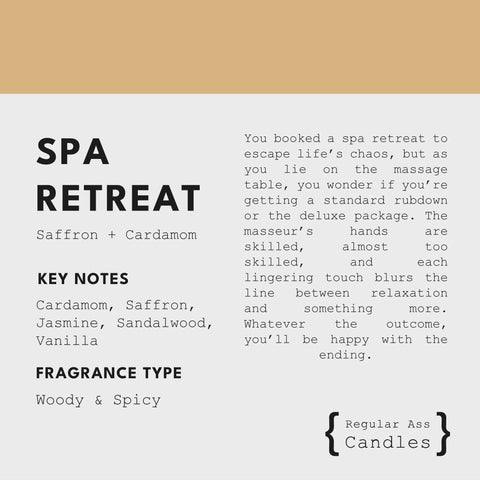 Spa Retreat, Saffron, Cardamom, Sandalwood