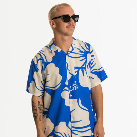 PARADISE BUTTON UP BLUE
