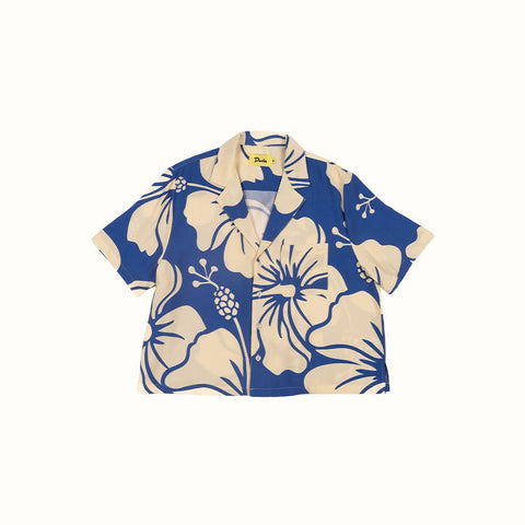 Trouble In Paradise Crop Buttonup Blue